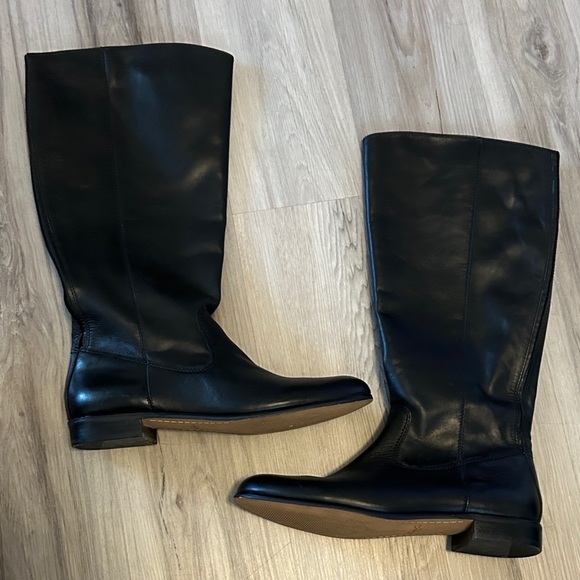 Kenneth Cole Elegant Black wendy leather tall riding Boots - Picture 1 of 10